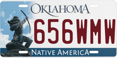OK license plate 656WMW