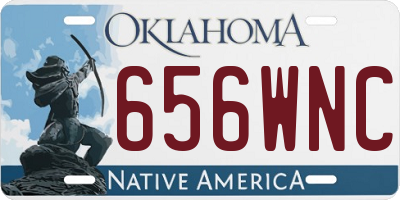 OK license plate 656WNC