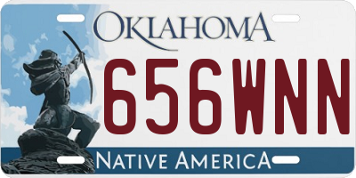 OK license plate 656WNN