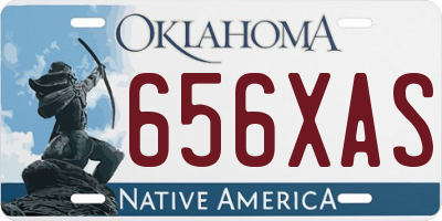 OK license plate 656XAS