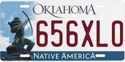 OK license plate 656XLO