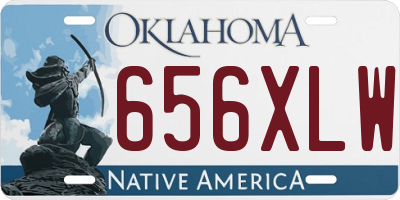 OK license plate 656XLW