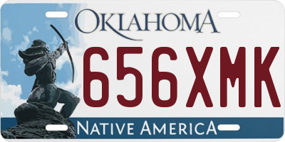 OK license plate 656XMK
