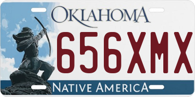OK license plate 656XMX