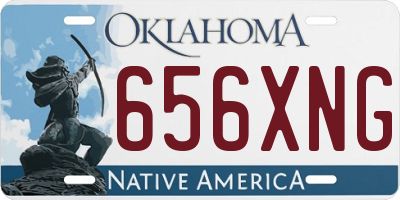 OK license plate 656XNG