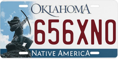 OK license plate 656XNO