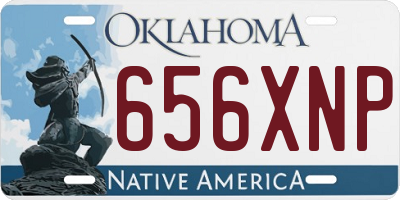 OK license plate 656XNP