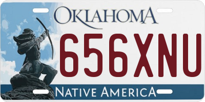 OK license plate 656XNU