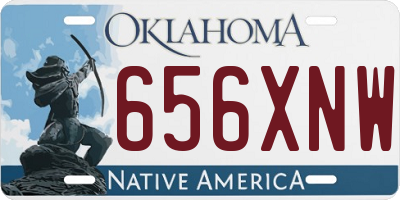 OK license plate 656XNW