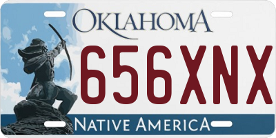 OK license plate 656XNX