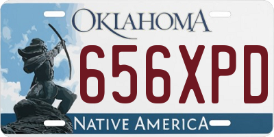 OK license plate 656XPD