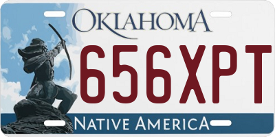 OK license plate 656XPT
