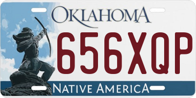 OK license plate 656XQP
