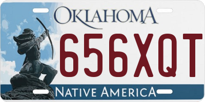 OK license plate 656XQT