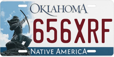 OK license plate 656XRF