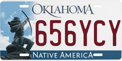 OK license plate 656YCY