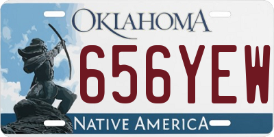OK license plate 656YEW