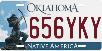 OK license plate 656YKY