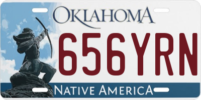 OK license plate 656YRN