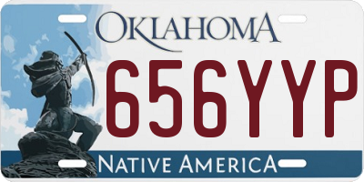 OK license plate 656YYP