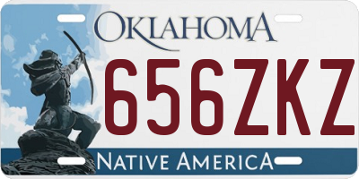 OK license plate 656ZKZ
