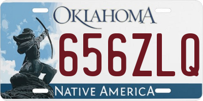 OK license plate 656ZLQ