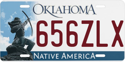 OK license plate 656ZLX
