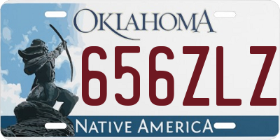 OK license plate 656ZLZ