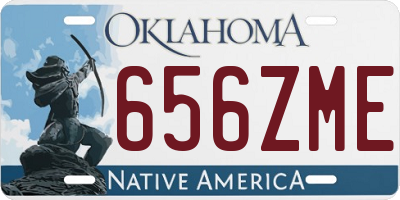 OK license plate 656ZME
