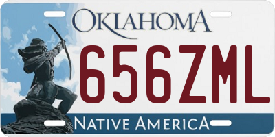 OK license plate 656ZML