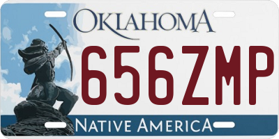 OK license plate 656ZMP