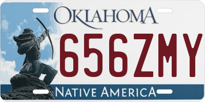 OK license plate 656ZMY