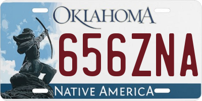 OK license plate 656ZNA