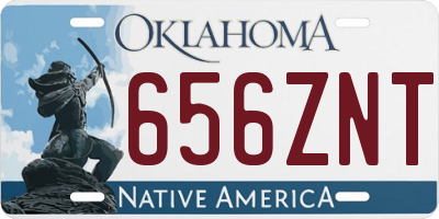 OK license plate 656ZNT