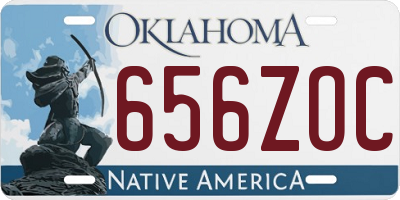 OK license plate 656ZOC