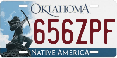 OK license plate 656ZPF