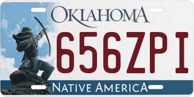 OK license plate 656ZPI