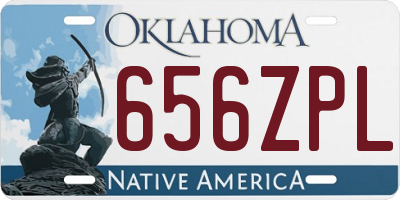 OK license plate 656ZPL