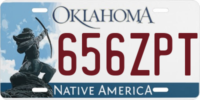 OK license plate 656ZPT