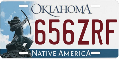 OK license plate 656ZRF