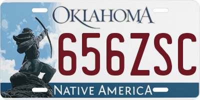 OK license plate 656ZSC
