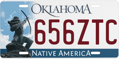 OK license plate 656ZTC