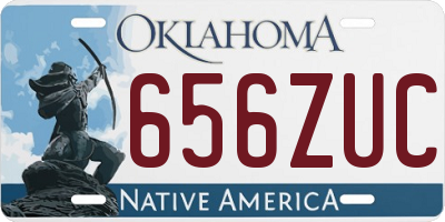 OK license plate 656ZUC