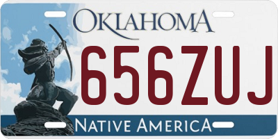 OK license plate 656ZUJ