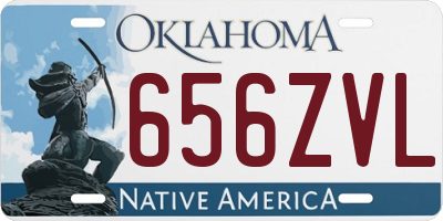 OK license plate 656ZVL