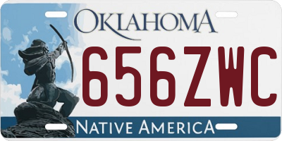 OK license plate 656ZWC