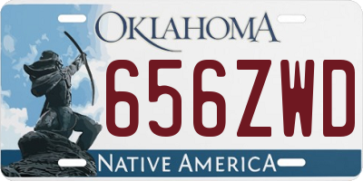 OK license plate 656ZWD