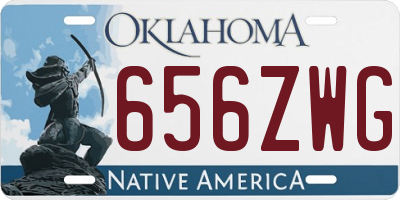 OK license plate 656ZWG