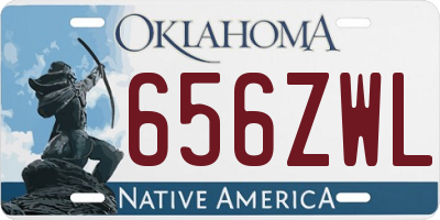 OK license plate 656ZWL