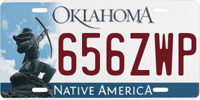 OK license plate 656ZWP